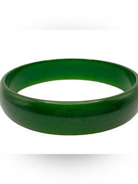 Vintage Green Bakelite Bangle Bracelet